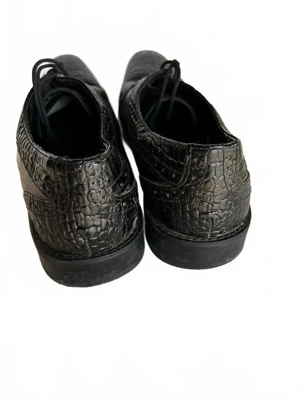 Stacy Adams Esposito Black Croc Leather Dress Shoes Men 12
